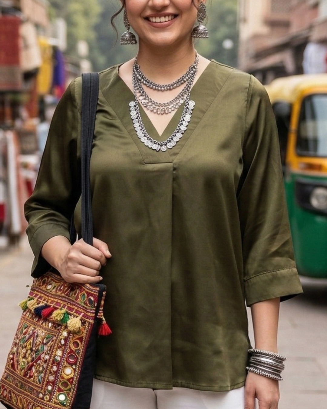 Shine Bright Like A Diamond Satin Formal Top For Women