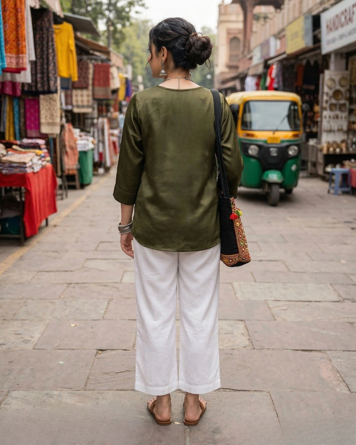 Shine Bright Like A Diamond Satin Formal Top For Women