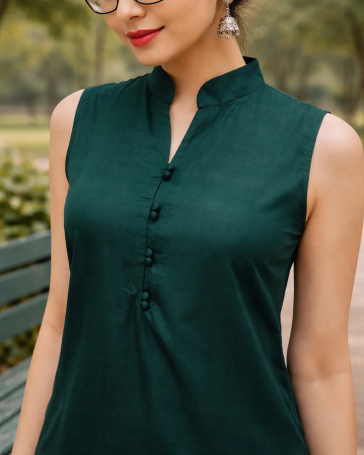 Step Out In Muted Brown Comfort Kurta For Women