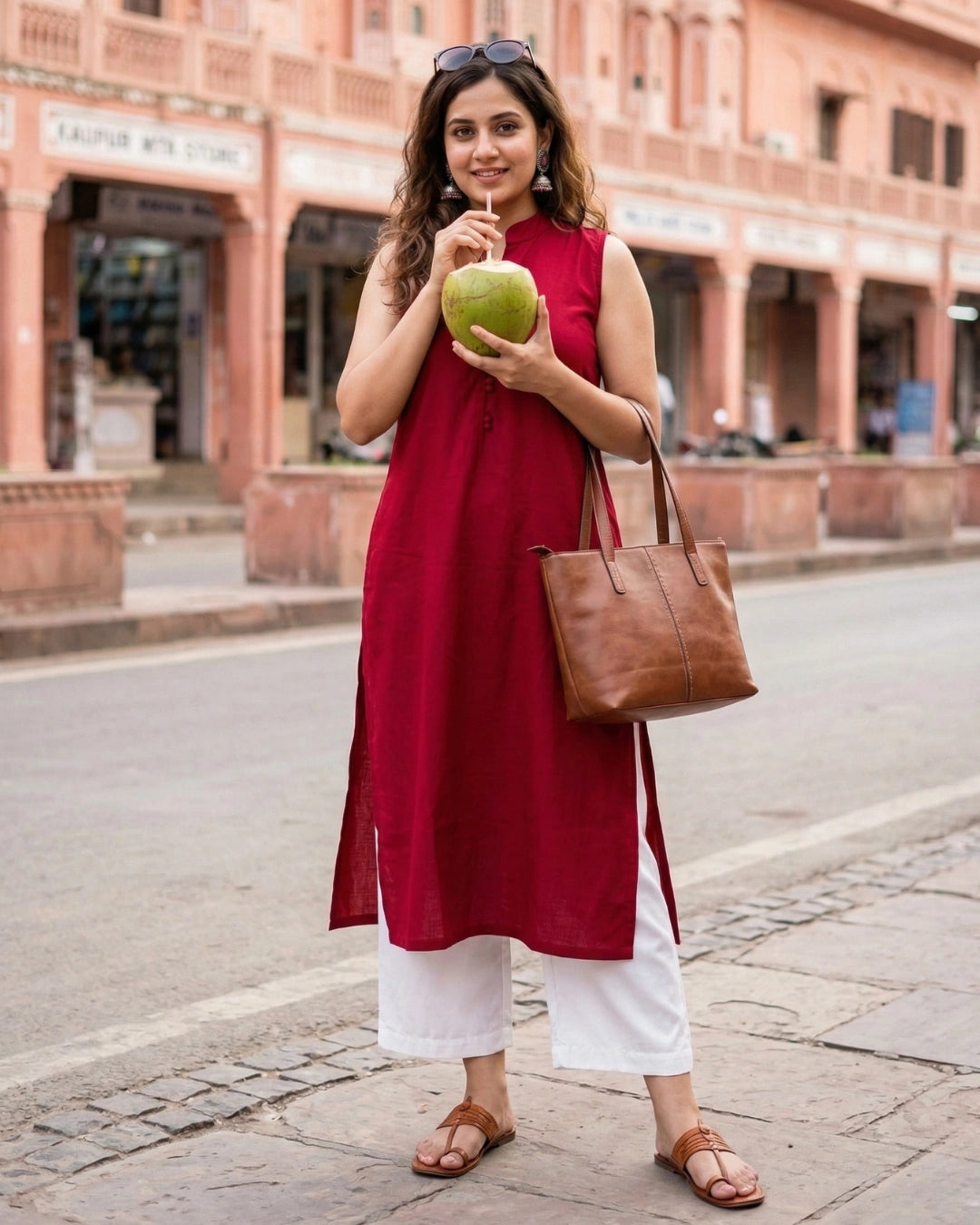 kurta dress for ladies Step Out In Dream Girl Red Comfort Women – The Svaya winter fashion