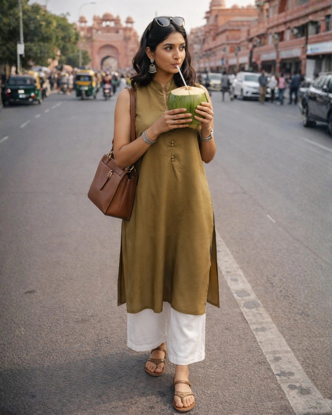 Step Out In Fresh Green Comfort Kurta For Women