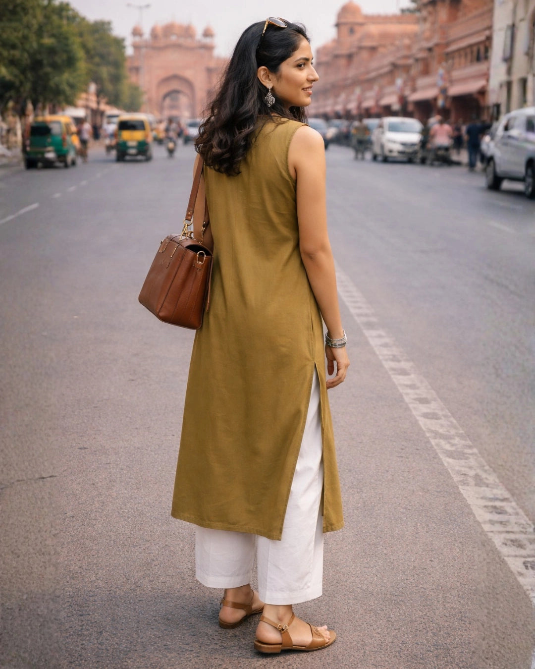 Step Out In Dark Green Comfort Kurta For Women