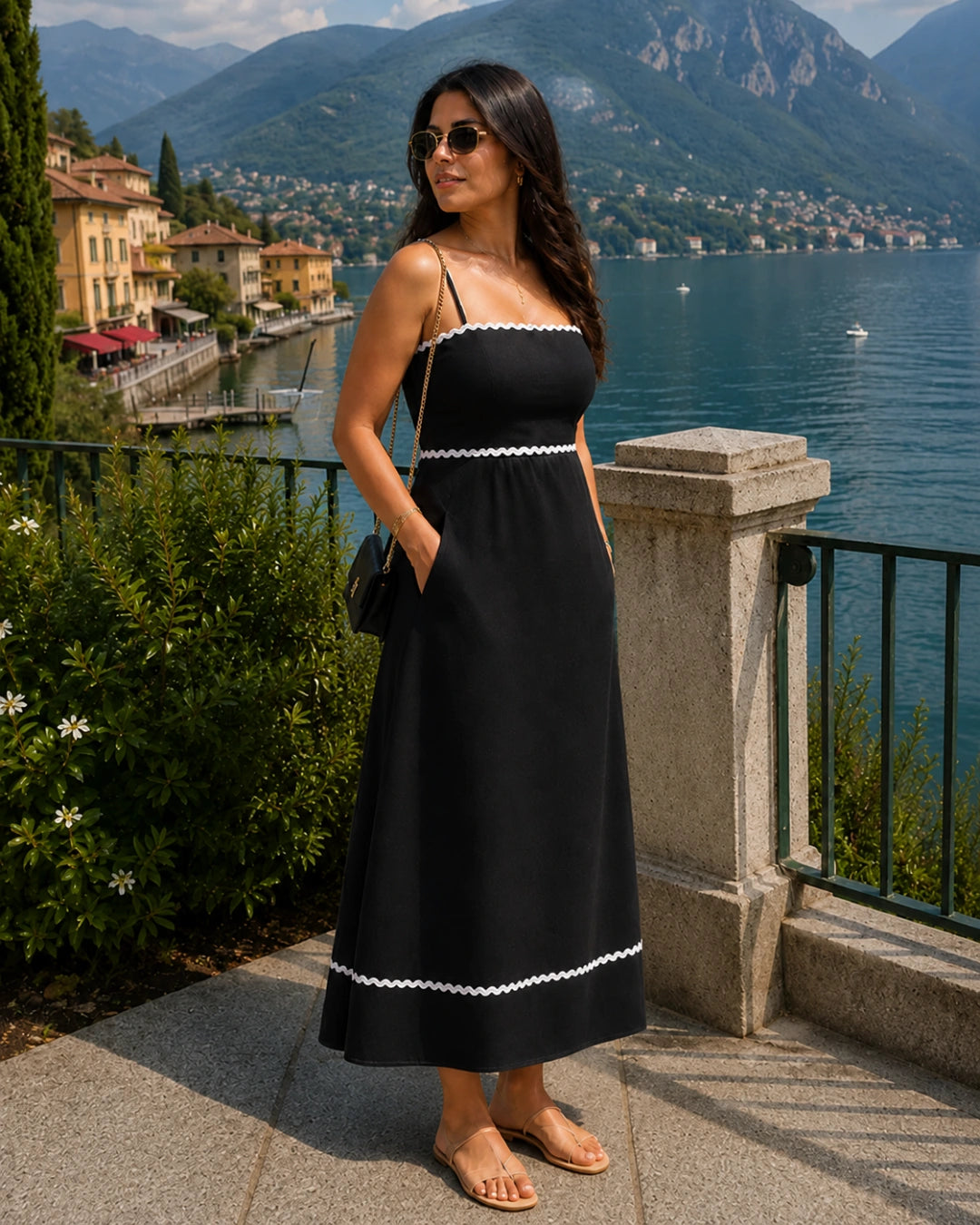 Summer Black Women's Dress With Pockets – The Svaya