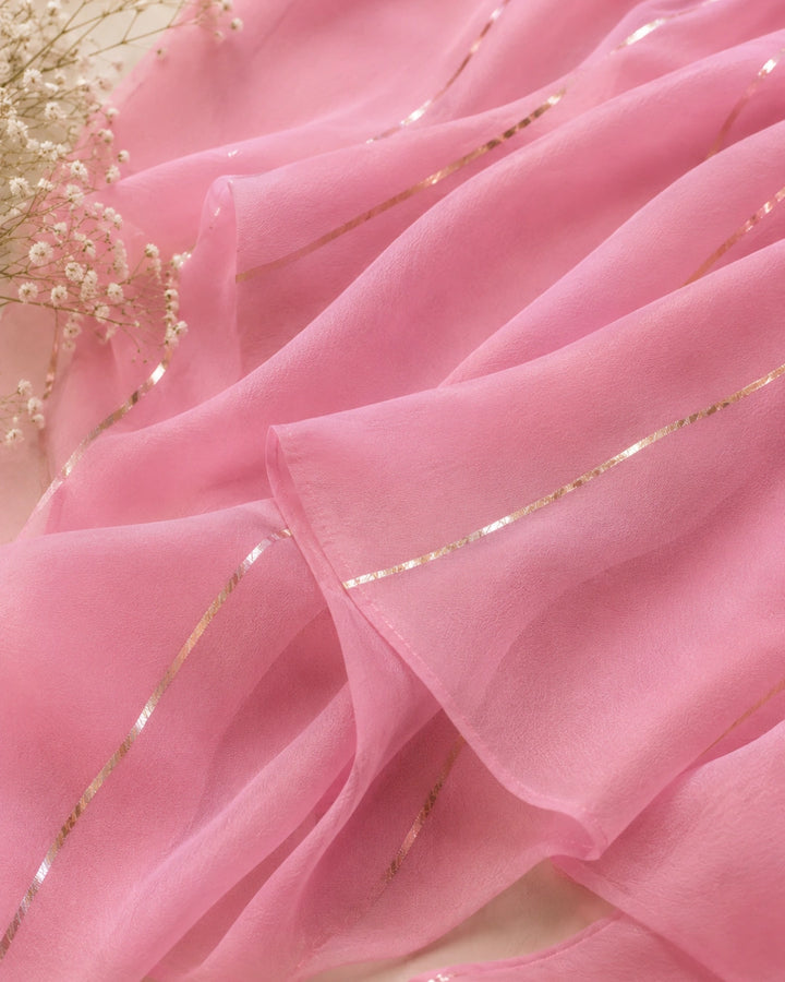 Sunheri Noor Gota Lace Pink Dress