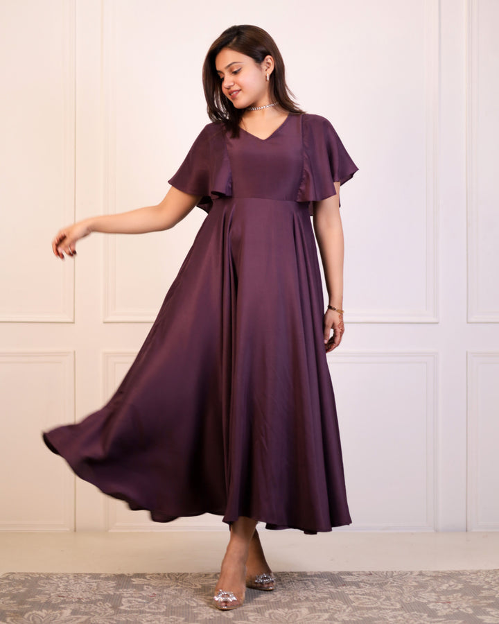 Vintage wine Fit and Flare Dress