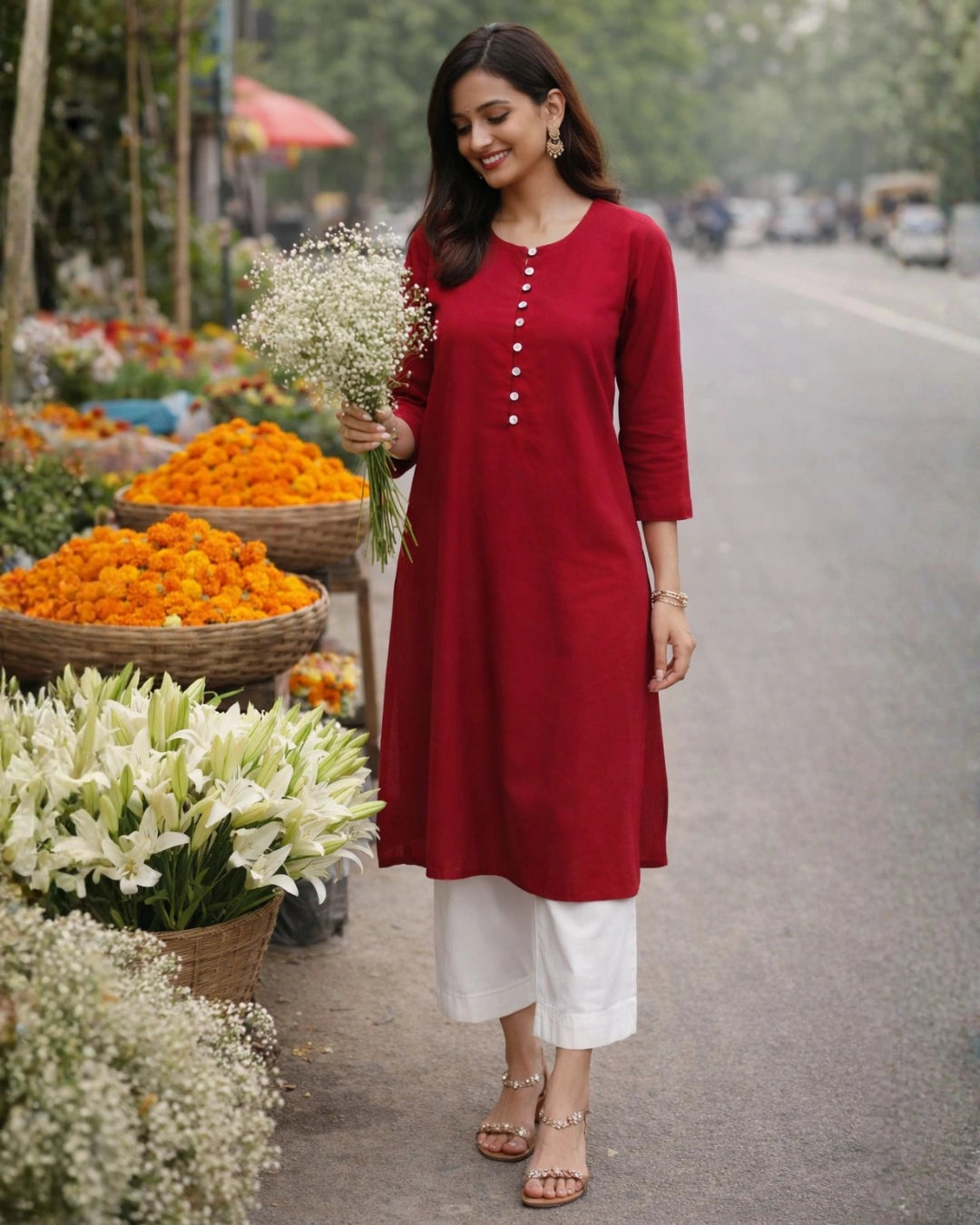 Women's Teal Rozana Straight Kurta