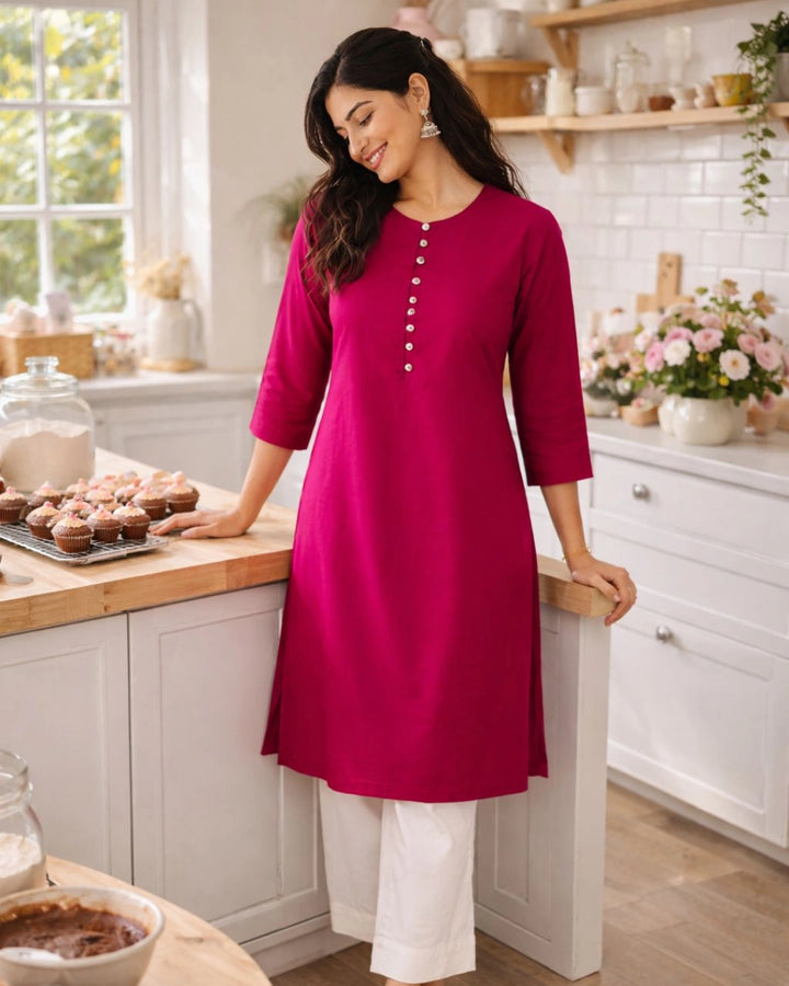 Women's Teal Rozana Straight Kurta