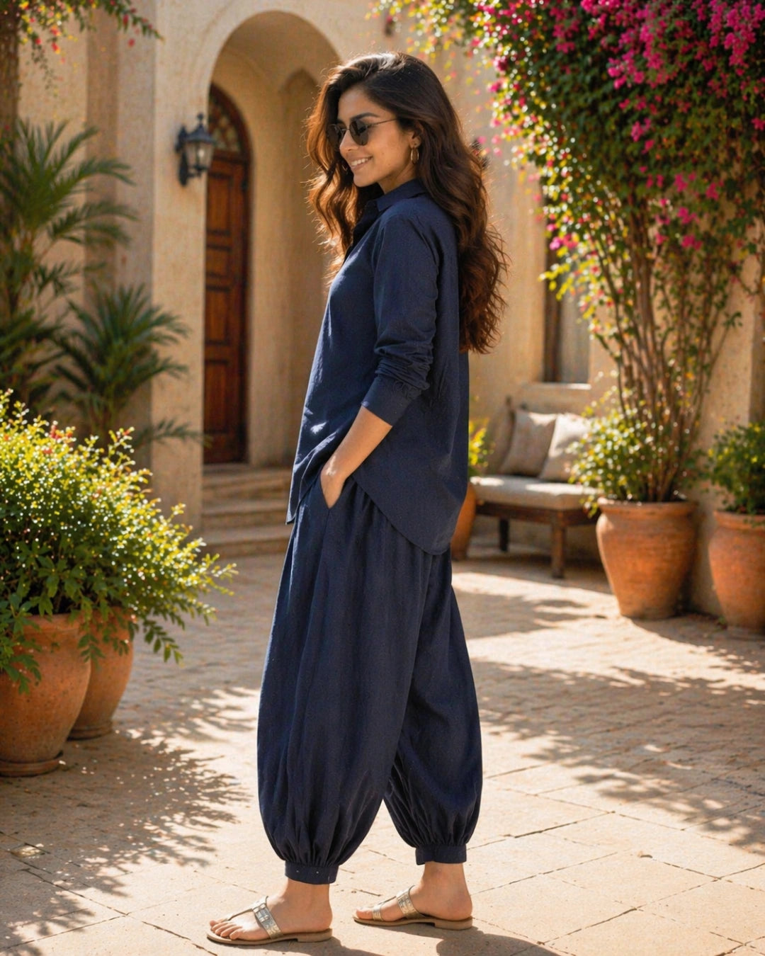 Women's Seal The Blue Shirt With Modern Salwar