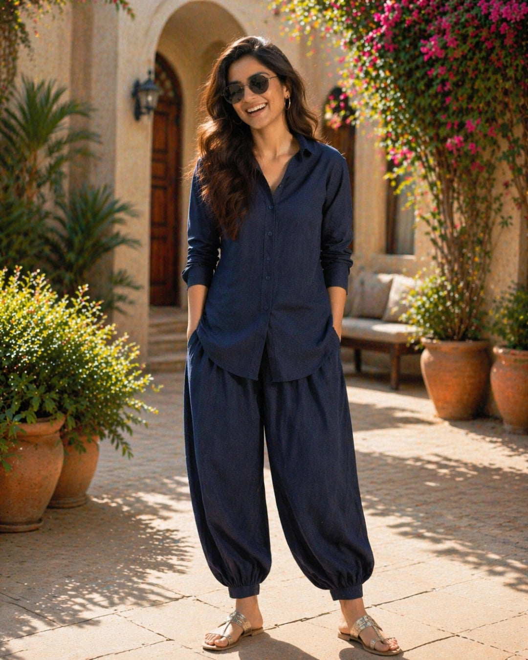 Women's Seal The Blue Shirt With Modern Salwar