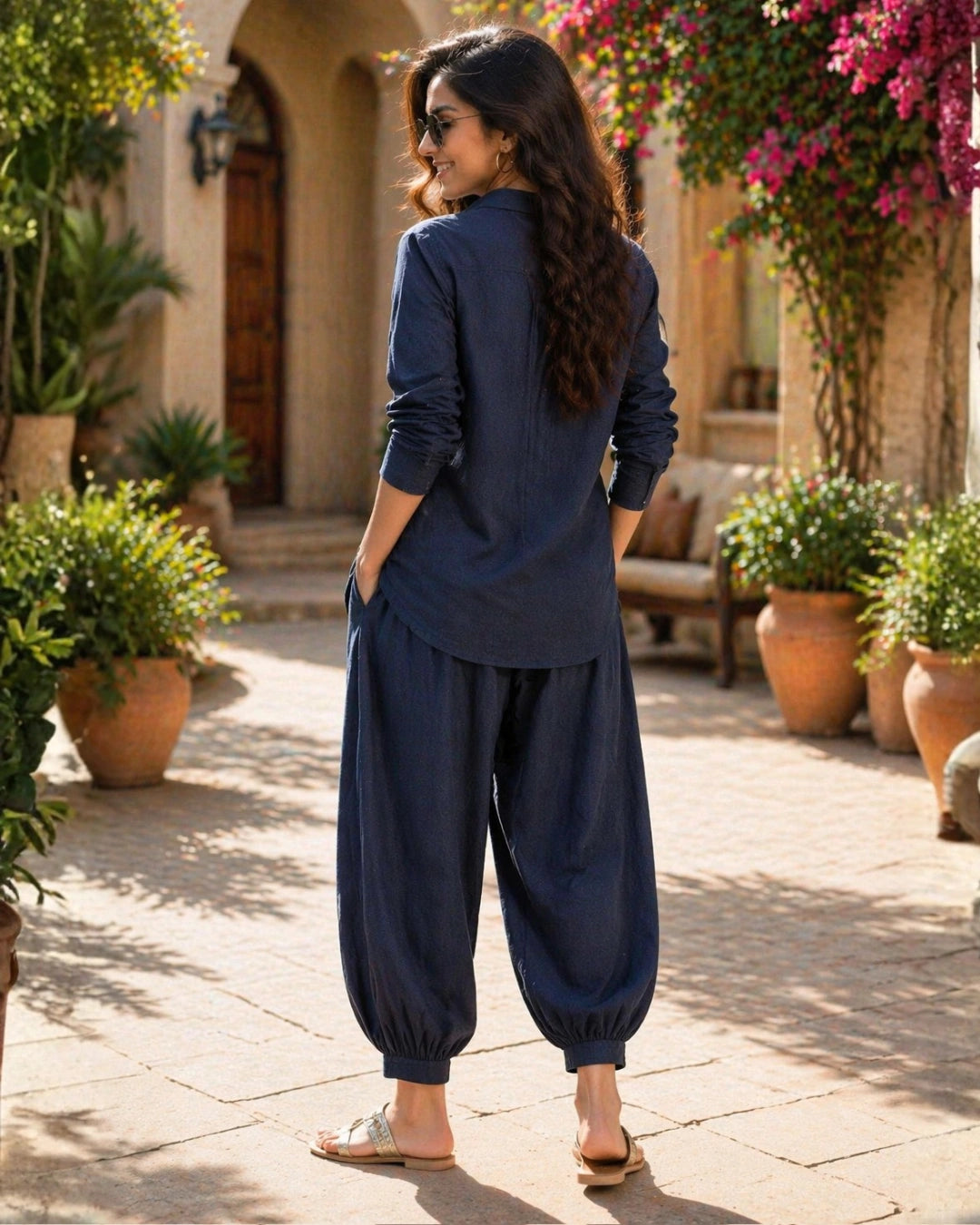 Women's Seal The Blue Shirt With Modern Salwar