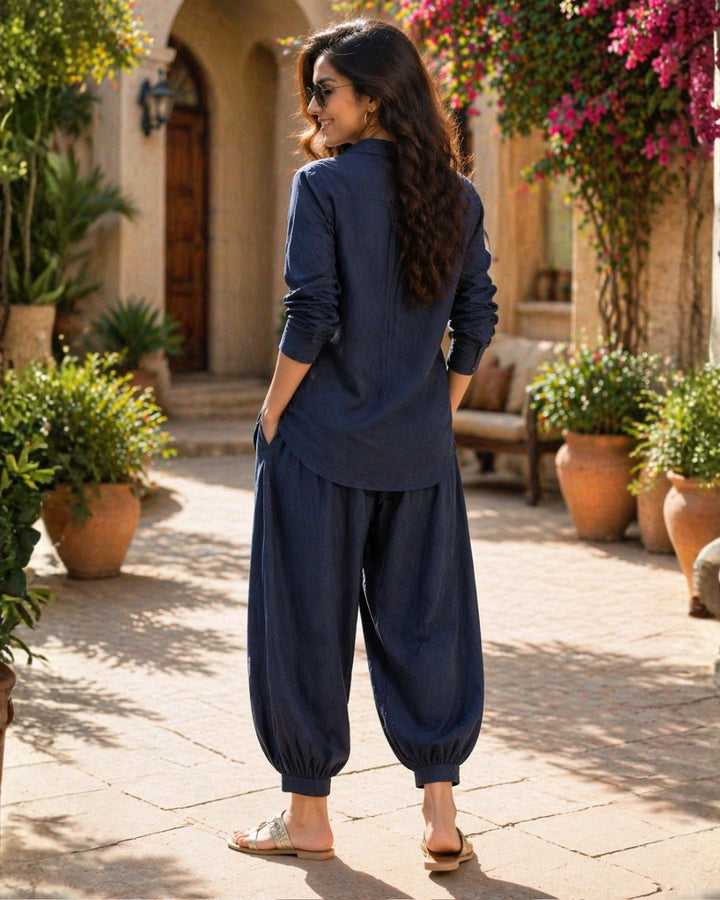 Women's Seal The Blue Shirt With Modern Salwar