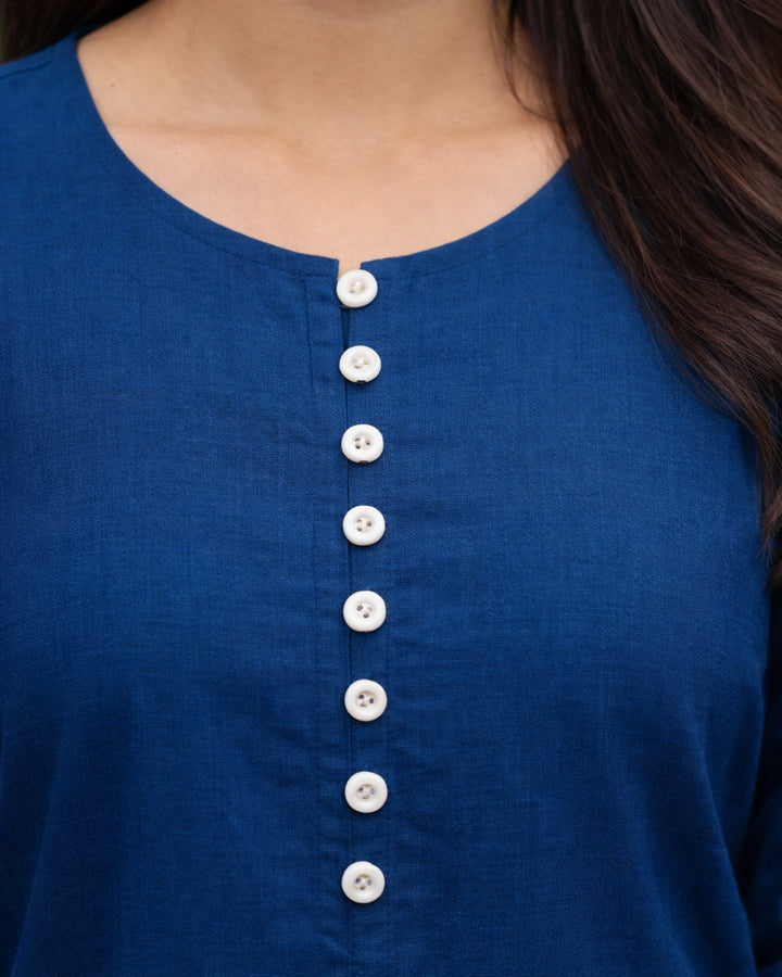 Women's Teal Rozana Straight Kurta