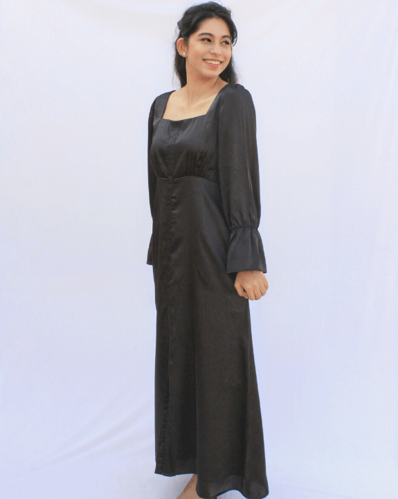Classic Black Slim-Fit Dress