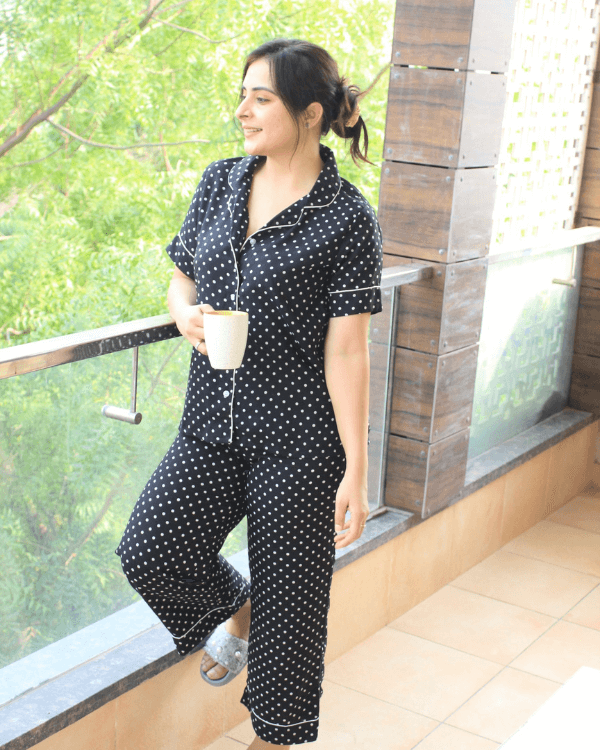 Classic Polka Dots Night Suit
