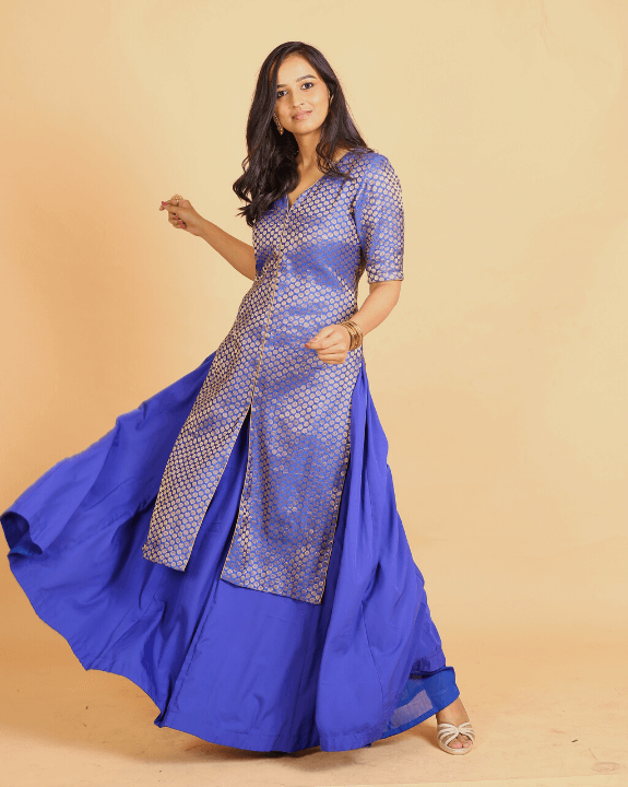Ethnic kurta with deals skirt