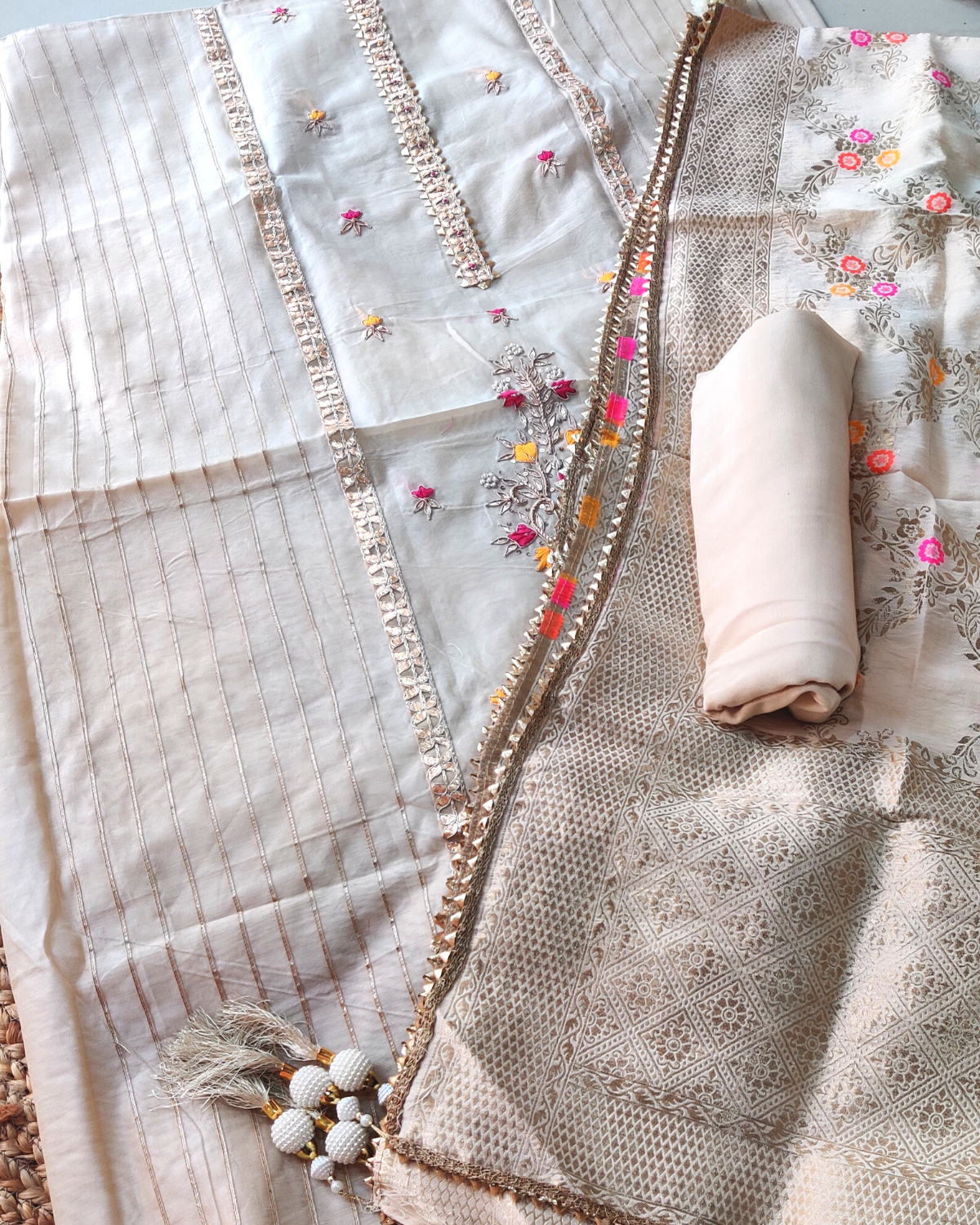 Mangalagiri cotton dress material set (unstitched) – www.vannamayil.com
