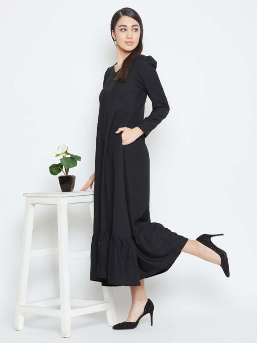 For women only- A classic Black Maxi dress