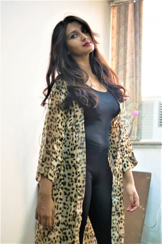 Leopard Print Tux Jacket For Women