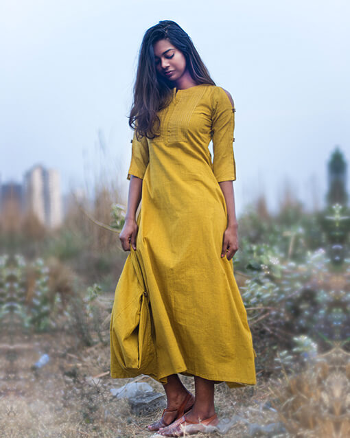 Gerua Tunic Dress – Yellow