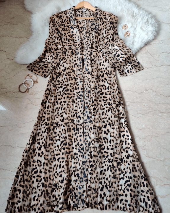 Leopard Print Tux Jacket For Women