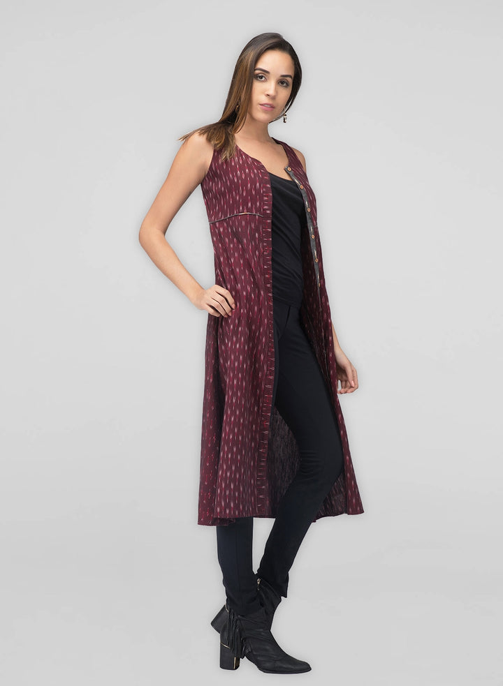 Step out with the comfy ikat dress.