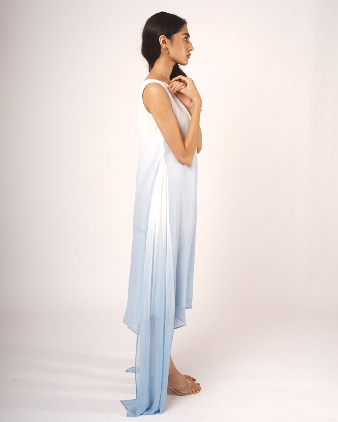 Sleeveless Ocean Blue Ombre Dress