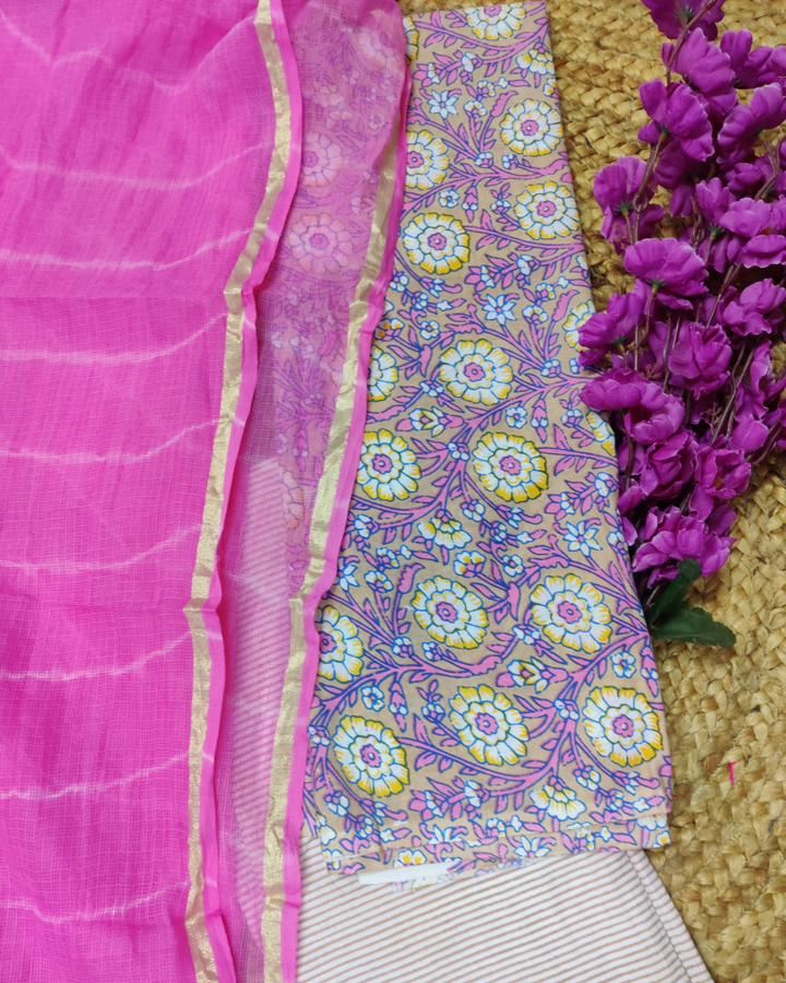 Cotton Unstichted Suit Fabric for Women