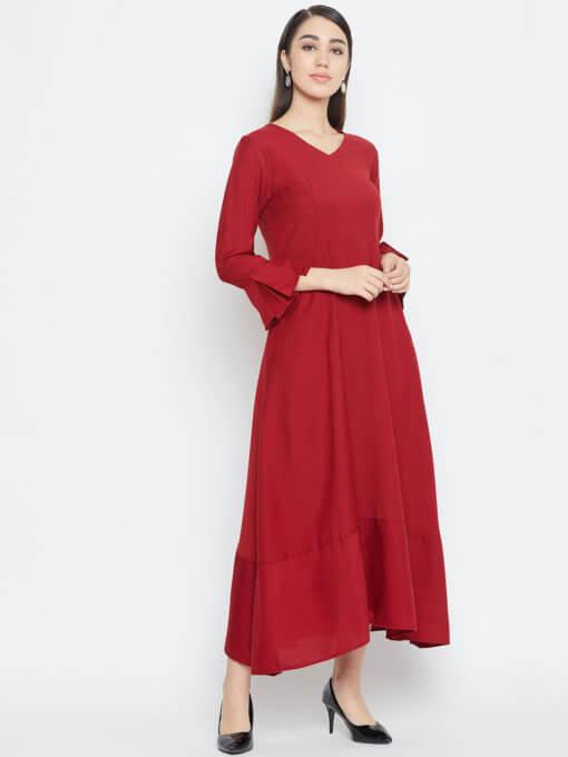 Red Winter Maxi Dress