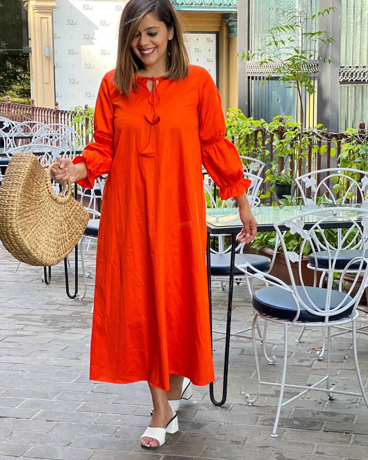 Buy Linen Women Dress, Puff Sleeve Dress, Fit and Flare Dress, Bridesmaid  Dress, Vintage Style Fall Dress, Wedding Midi Dress, Petite and Tall Online  in India - Etsy