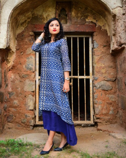 Style your wardrobe with this amazing block print kurta dress.