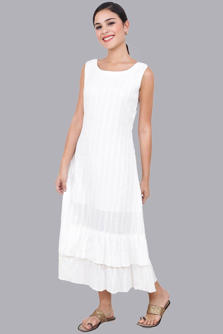 Women's White Long Dress For Summer
