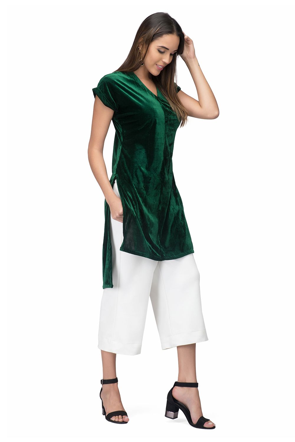 A relaxed fit winter kurta for evening galas during chilly nights